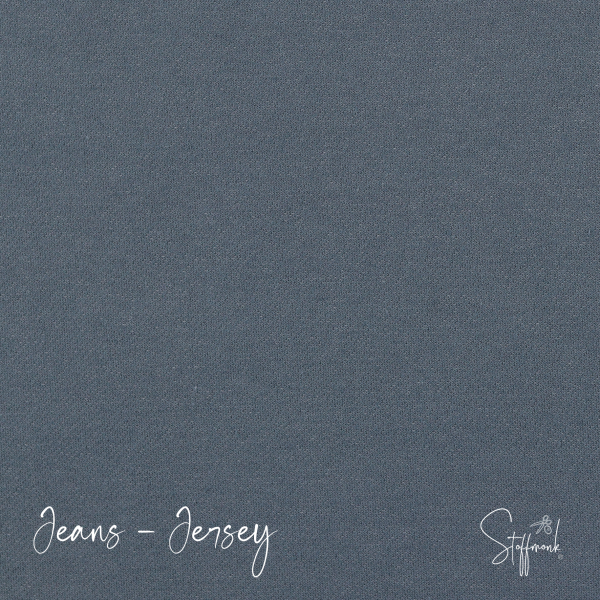 Jeansjersey Uni - Schwere Qualität - Graublau